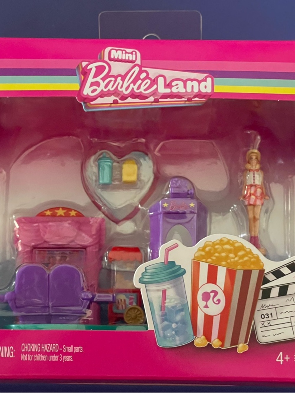 Mattel Mini BarbieLand Movie Theater Playset - Pink, Purple, Yellow, Aqua